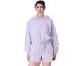 Sweaty Betty худи Sand Wash Cloudweight укороченное с капюшоном