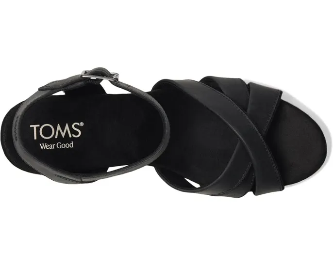 Босоножки TOMS Majorca Strappy на каблуке с ремешками и замшевым верхом