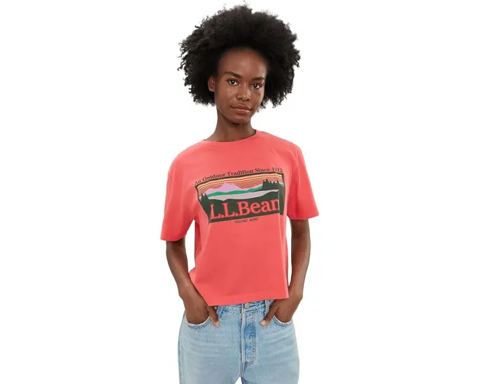 Футболка L.L.Bean Sunday Sunwashed Crew Tee с принтом