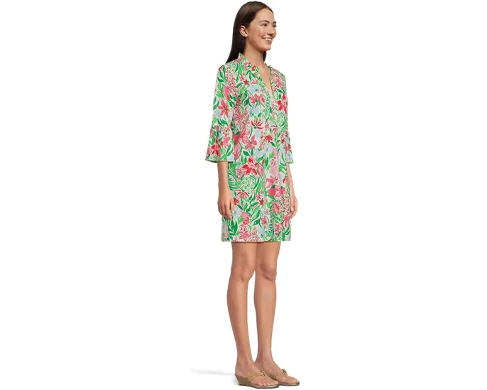 Платье Lilly Pulitzer Hayes из пима-хлопка с кружевной отделкой