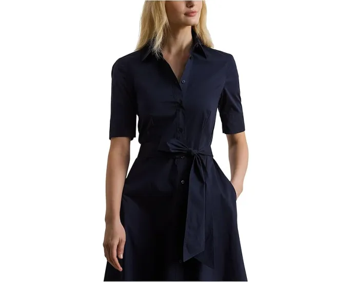 Платье-рубашка из хлопкового микса Petite от Lauren Ralph Lauren