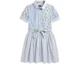 Polo Ralph Lauren Kids Веселое платье-рубашка из хлопкового поплина для детей постарше
