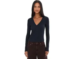 Облегающая блуза Neria с длинным рукавом от Free People и V-образным вырезом