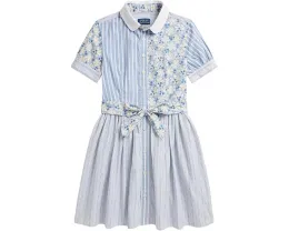 Polo Ralph Lauren Kids Веселое платье-рубашка из хлопкового поплина для детей постарше