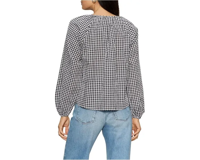 Блуза Sanctuary Perfect Gingham Button с V-образным вырезом и регланными рукавами
