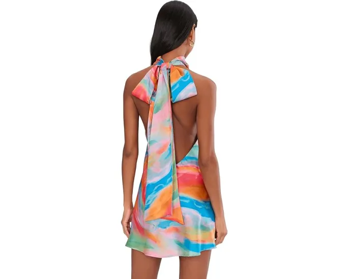 Мини-платье Show Me Your Mumu Lisa с горлом водолазкой и топом на запах