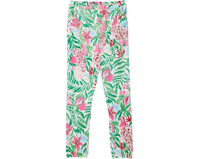 Брюки Lilly Pulitzer Kids Mini Mallie Velour из велюра с карманами и средней посадкой