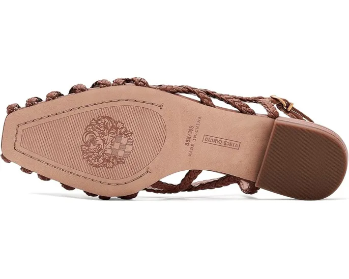 Плоские босоножки Stiorra с плетеными бретелями и квадратным каблуком Vince Camuto