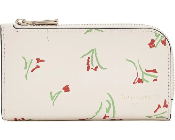 Бифолд кошелек Devin Vibrant Buds Small от Kate Spade New York с принтом цветов