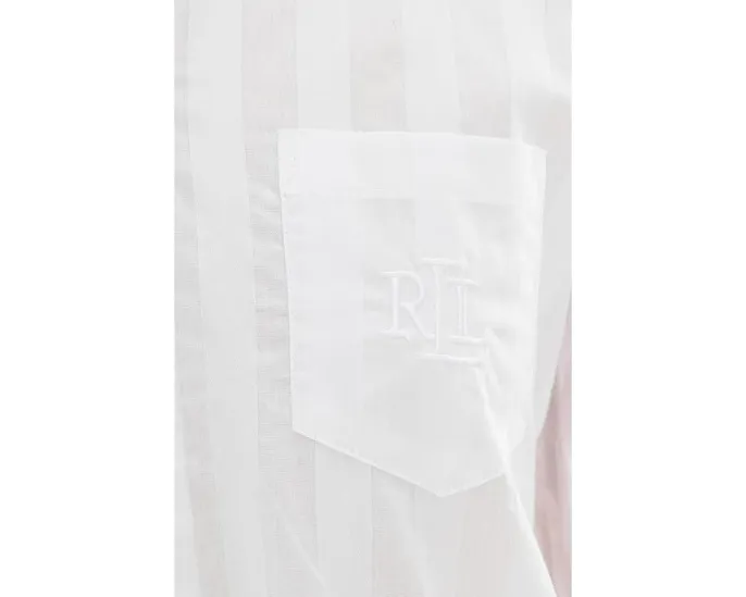 Ночная сорочка Lauren Ralph Lauren с длинным рукавом в стиле мужской рубашки