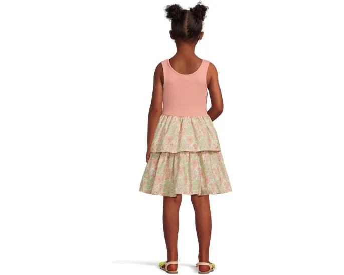 Janie and Jack платье смешанного стиля с цветочным принтом и многослойной юбкой