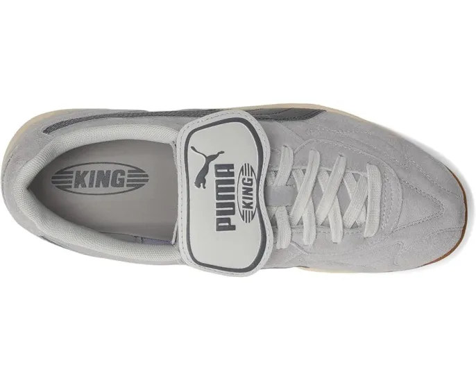 Кроссовки King Indoor от PUMA из кожи с золотым тиснением