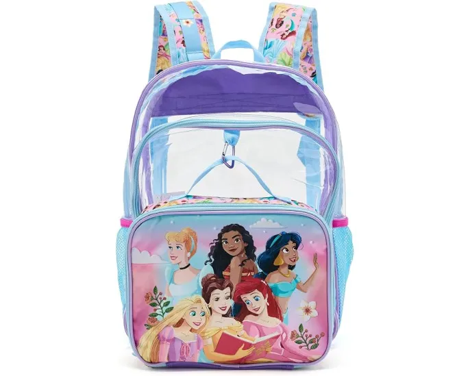 Набор Disney Princess прозрачный рюкзак с ланч-боксом BIOWORLD Kids
