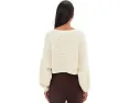 Короткий свитер Beyond Yoga Ready For Barre Cropped Sweater с вафельной вязкой и широким вырезом