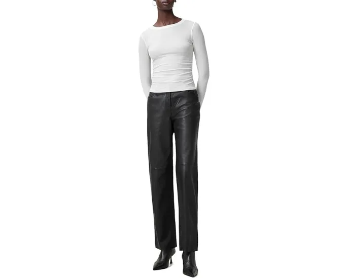 Футболка AllSaints Bec с длинным рукавом и облегающим кроем из лиоцелла
