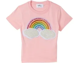 Футболка Lola and The Boys Pink Rainbow с жемчужным патчем
