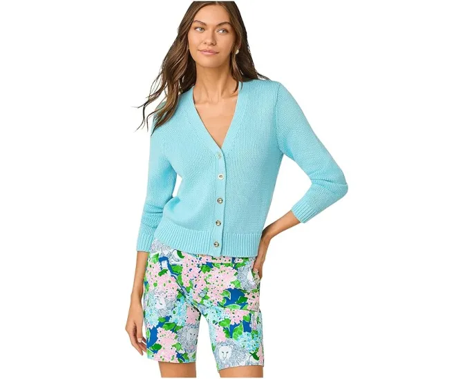 Кардиган Lilly Pulitzer Tippery с V-образным вырезом и длинными рукавами