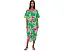 Tropic Crinkle Windowpane Caftan