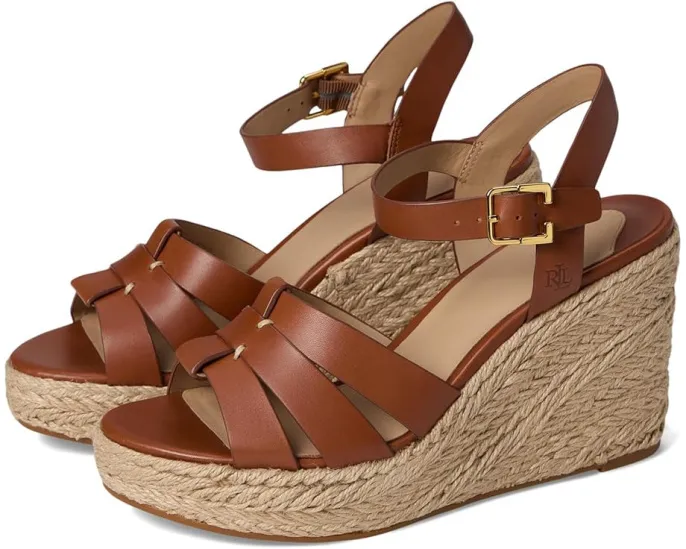 Босоножки Lauren Ralph Lauren Soffia Calfskin Espadrille на танкетке