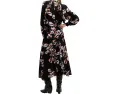Платье AllSaints Jessica миди с воротником и цветочным принтом из вискозы