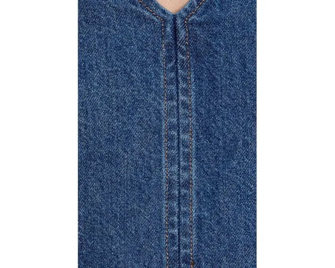Топ V-neck Boxy Shell Madewell в цвете Marina Blue