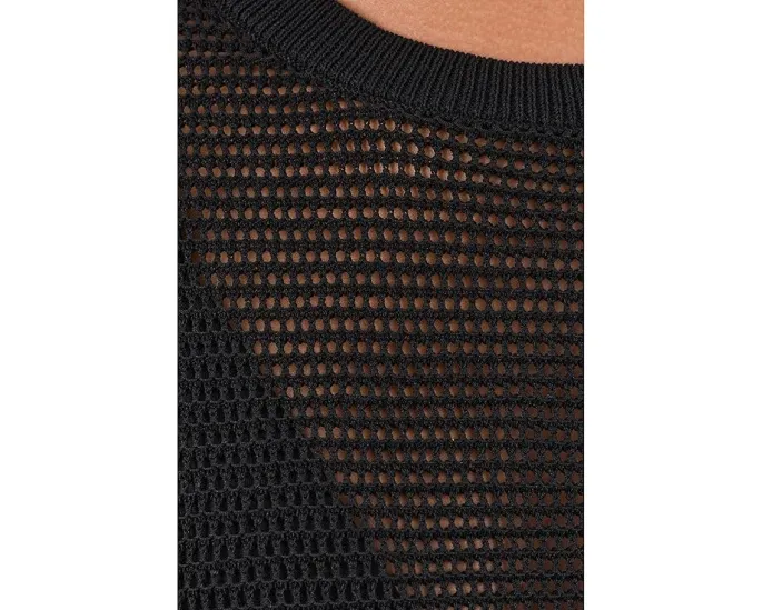 Пляжное платье-накидка Seafolly Beach Edit из сетки с длинными рукавами