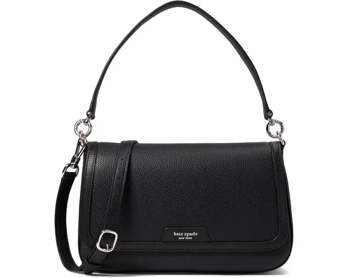 Сумка через плечо Hudson из шагреневой кожи Kate Spade New York с клапаном