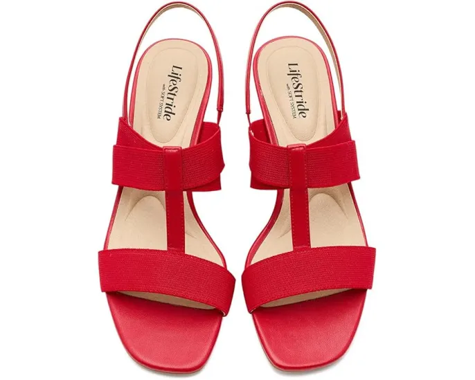LifeStride сандалии Sweet Slingback с открытым носком и устойчивым каблуком