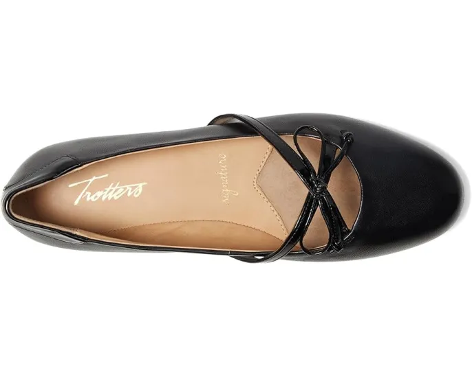 Балетки Trotters Carissa с бантом и мягкой стелькой из натуральной кожи