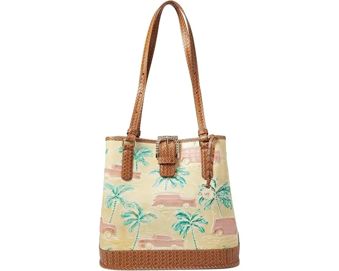 Brahmin Сумка-ведро Fiora с регулируемыми ручками и фирменным принтом