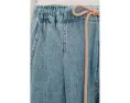 Брюки Lilla P Denim Pants из легкого денима с эластичным поясом на шнурке