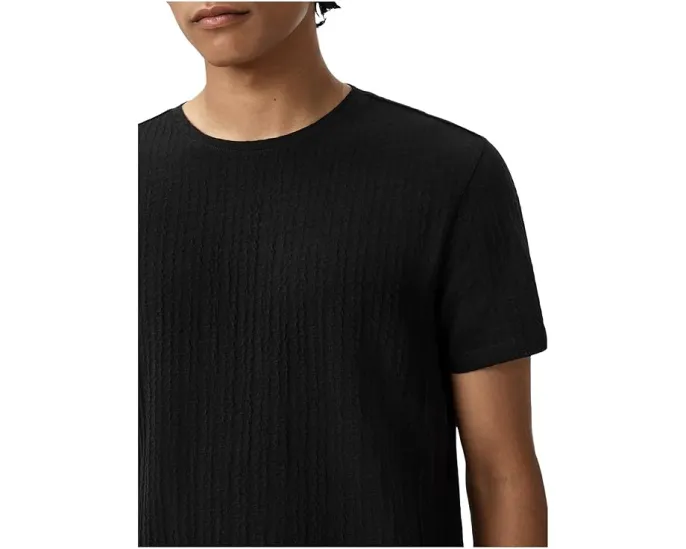 Футболка John Varvatos Brasse Crew с эффектом кос и вышитым логотипом