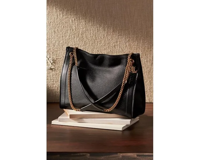 Большая сумка-тоут Lauren Ralph Lauren Pebbled Leather Large Bradley