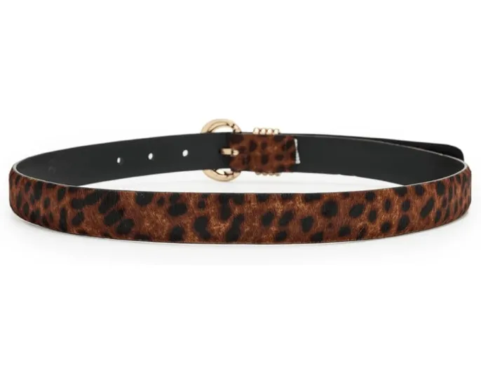 Ремень Madewell Inez с леопардовым принтом из кожи теленка