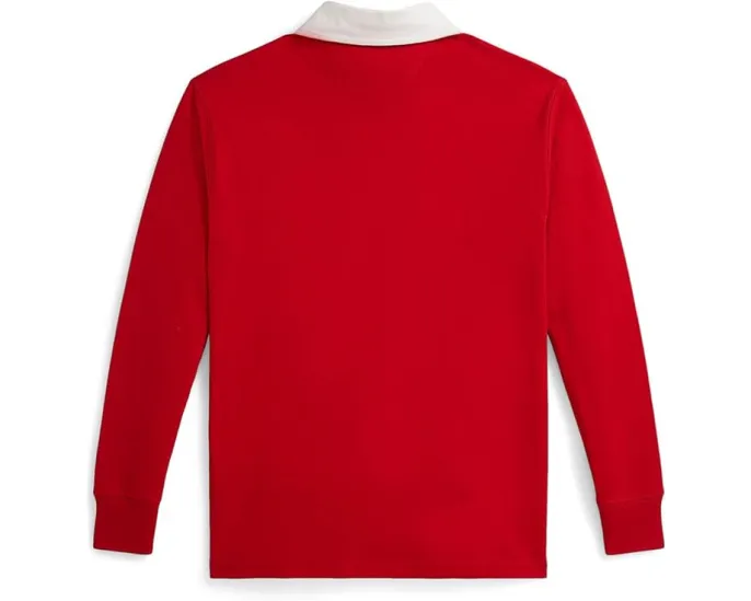 Рубашка-поло Polo Ralph Lauren Kids из хлопка с логотипом Triple-Pony и вентилируемым подолом