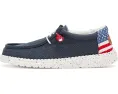 Hey Dude Kids Слипоны Wally Americana с хлопковым верхом и подошвой ЭВА в патриотичном стиле