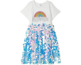 Платье Lola and The Boys с пайетками и радужным принтом для волшебного образа