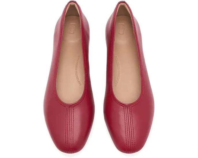 Балетки FitFlop Delicato с высоким вырезом из мягкой кожи