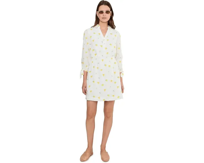 Lilly Pulitzer Платье-рубашка Abralynn из льна с присборенной талией