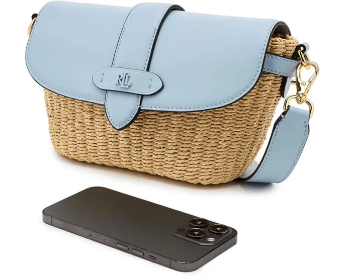 Сумка через плечо Lauren Ralph Lauren Small Lynden из соломки и кожи