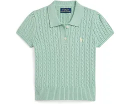 Polo Ralph Lauren Kids Свитер-поло из хлопка с мелким жаккардом для малышей и детей