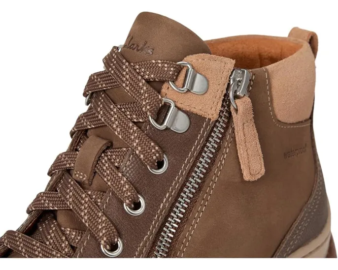 Clarks Orlene Top Waterproof с водонепроницаемым верхом из нубука и подошвой из рисовой шелухи