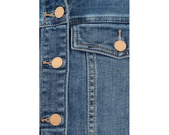 Petite Bracelet Length High Cuff Trucker Jeans Jacket