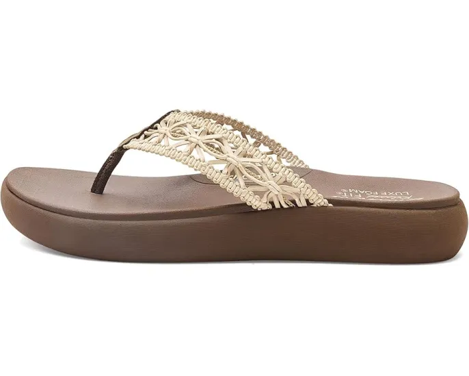Сандалии SKECHERS Asana Luxe Ocean Breeze 2 с ажурным верхом и просторной посадкой Relaxed Fit