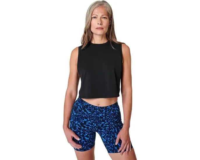Топ Sweaty Betty Breathe Easy Crop Muscle с сетчатыми вставками