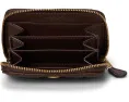 Маленький кардхолдер COACH с объемной стежкой и застежкой-молнией