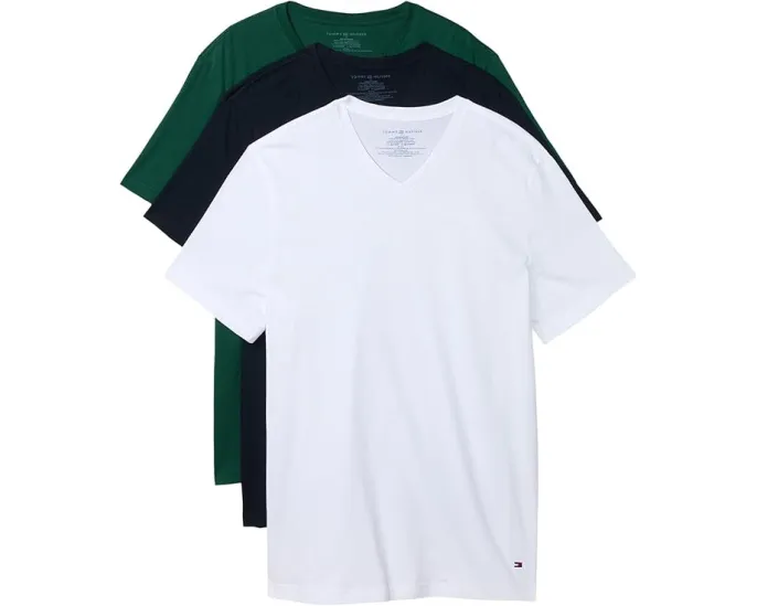 Майки-поло Tommy Hilfiger Cotton Classic 3-Pack с V-образным вырезом