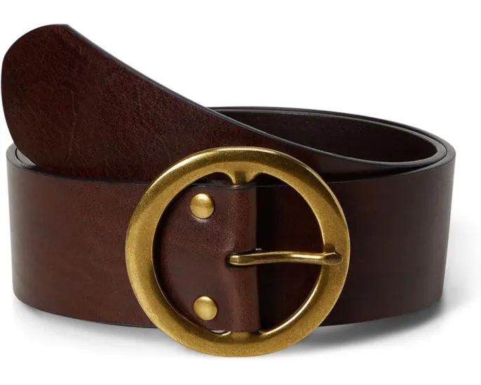 Ремень Madewell с круглой пряжкой из натуральной кожи