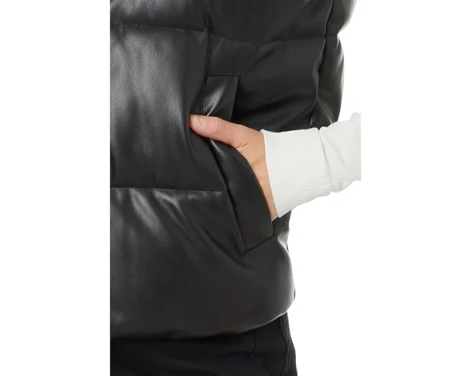 Levi's стеганый жилет из искусственной кожи с воротником стойкой