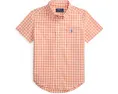Рубашка Polo Ralph Lauren Kids с коротким рукавом из хлопкового поплина в клетку